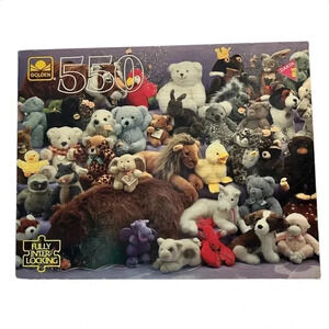 Vintage GOLDEN Jigsaw Puzzle Dakin Stuffed Animals 550 Piece Sealed 4729-44